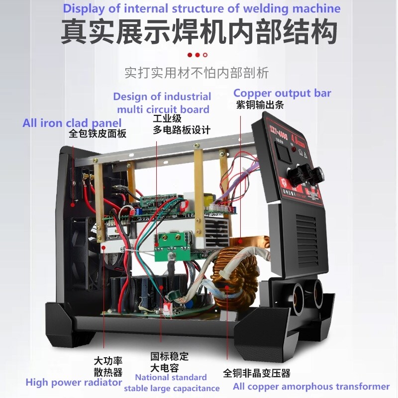 250 315 400 Electric Welding Machine Household Industrial Dual Voltage Portable Intelligent Inverter Dc Welding Machine