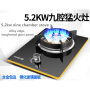 Natural gas liquefied petroleum gas New Single Stove Toughened Glass 9 Fire Holes Household Gas Cooker Stove Kitchen