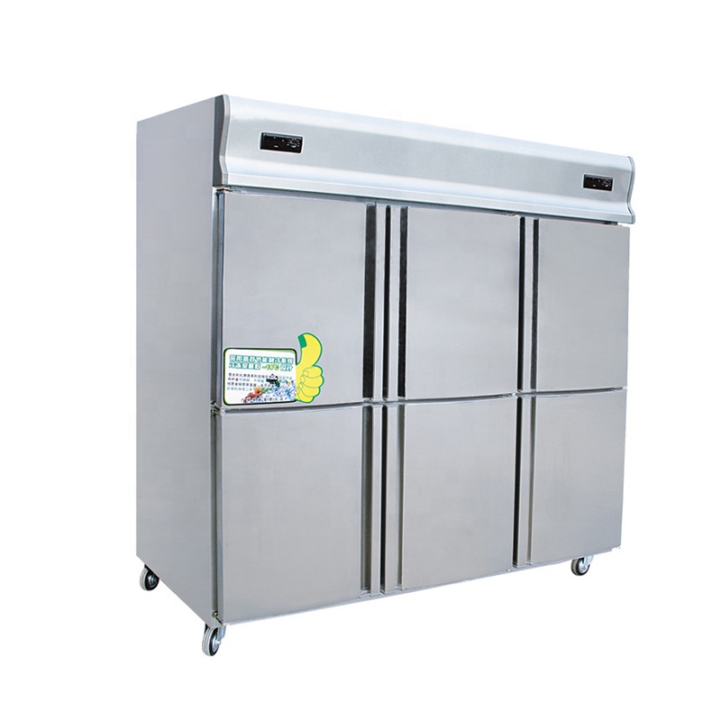 2 Temperature 4 Door Commercial Stainless Steel Deep Freezer Made in