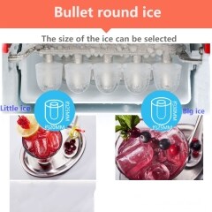 Kommerzielle 15kg Eismaschine Haushalt Automatischer Kleiner Schlafsaal Student Rundes Eis Mini Eiswürfelbereiter