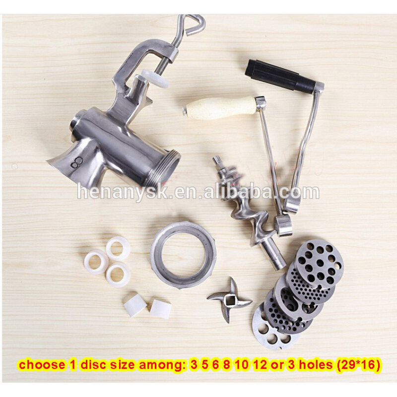 #8 304 Stainless Steel Manual Meat Grinder Minced Meat Stuffing Cutter Grinders Home Hand Sausage Filler Machine