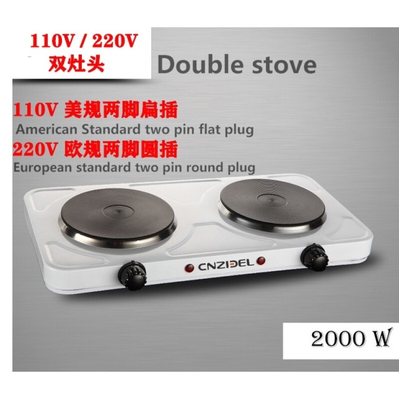 110v Electromagnetic Furnace 220v European Standard Double Head Double Stove Electric Heater High Power