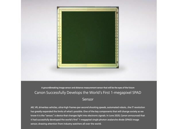 Canon will start mass production of new SPAD sensors capable of color photography in the dark