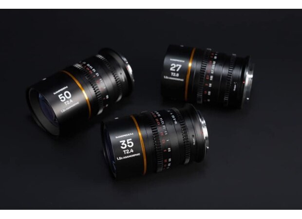 Laowa 27mm T2.8, 35mm T2.4 and 50mm T2.4 anamorphic lenses