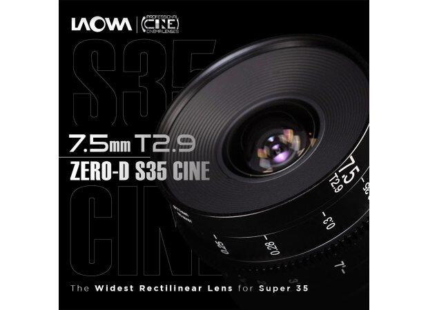  Laowa 7.5mm T2.9 Zero-D S35 cine lens