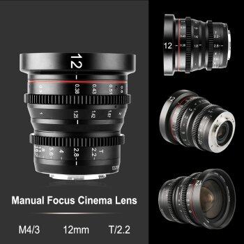 Объектив Vloggears Cine Lens 12 мм T2.2 для MFT GH5 GH5s BMPCC 4K Zcam E2