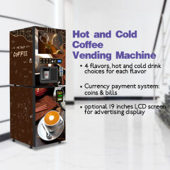 Hot and Cold Instant Coffee Drinks Standing Vending Machines Made In China