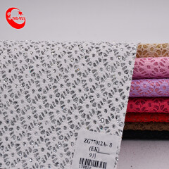 Technics Material Flower Lace Fabric 3D Chunky Glitter Leather For  bag