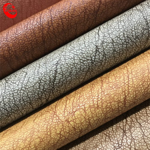 0.8mm PVC with Single Brush Backing for Women Bag Leather