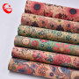 Portugal Eco-Friendly Portugal Textile Pu  Flower Martindale Abrasion 5000 Times Natural Printed Cork Fabric