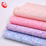 Hot Sale Europe South America Multicolor Shiny Fabric Iridescent Glitter Faux Leather Sheets Water Resistant For Sandals In 2021