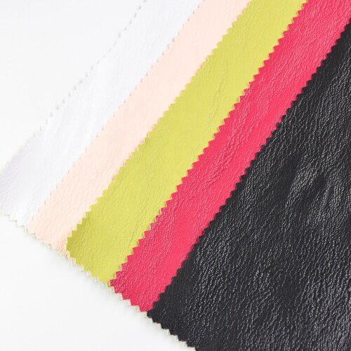 Manufacturer soft touch and harmless protein pu artificial leather fabric for garment