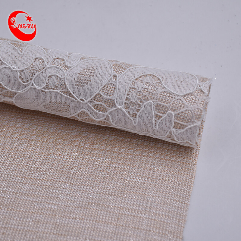 Pretty Selling Soft Mesh Pu Embroidery Lace Knitted Fabric