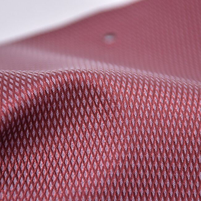 Water Based Pu Leather  3D Diamond Cotton Backing  Fabric