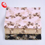 Luxurious Top Unique Golden Border Embroidery Floral Pattern Pink Glitter Faux Leather Fabric For Shoes Bags Decoration