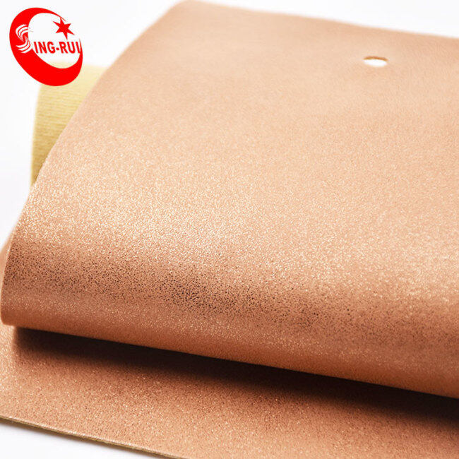 Shiny Synthetic Leather Fabric Pu Leather Fabric With Pearl Effect