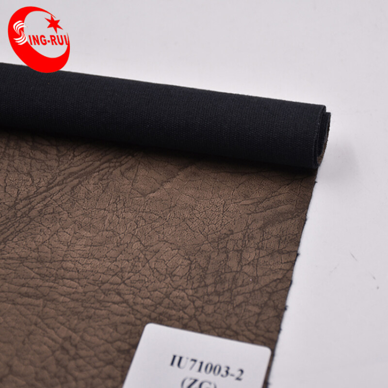 Soft Cow Split Pattern Pu Leather Garment Fabric Leather