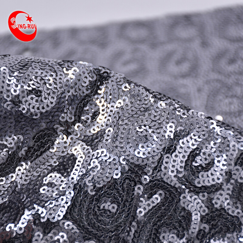 Custom-Made  Good Price Water Soluble Mesh Net Sequin Embroidery Organza Velvet Lace Fabric For Shoe Bags Dress Garment Wedding