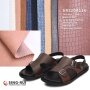 Wholesale custom color synthetic stone pattern animal pattern pvc leather for men's sandals