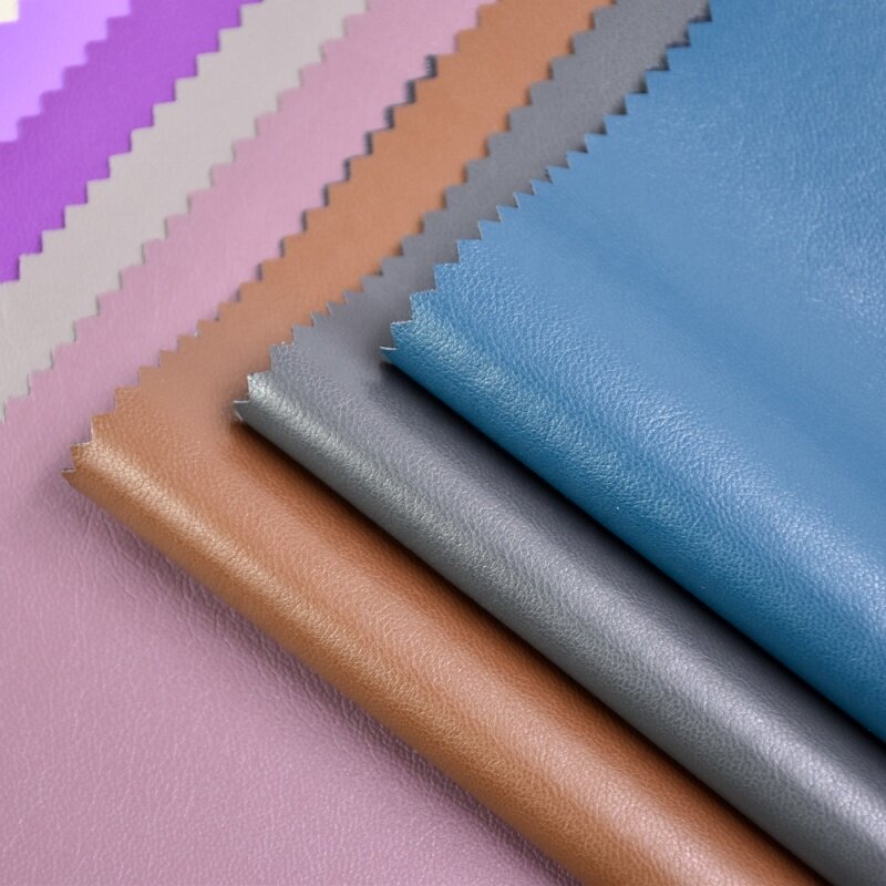 Environmentally friendly custom factory supply recycled pu leather fabric for garments