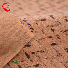 Wholesale Stock Pattern Portugal Print Puprint Custom Pu Natural Environmental Cork Leather Fabric Suitable For Bag