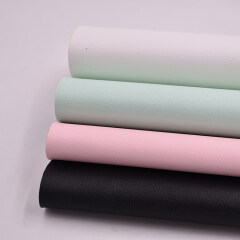 Colorful Pu Soft Leather Roll Fresh Green Synthetic Leather