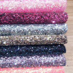 Classic Shining Chunky Glitter Zarina Fabric Faux Leather for craft