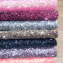 Classic Shining Chunky Glitter Zarina Fabric Faux Leather for craft