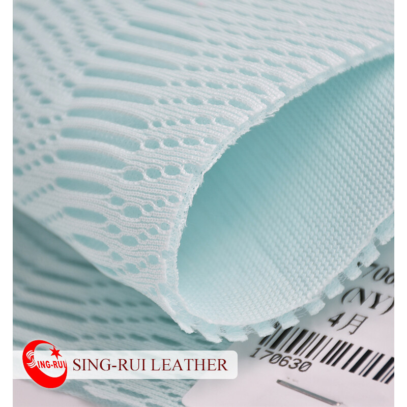 Wholesale textile fabrics 100% Polyester Wave Pattern Air Mesh Fabric  for Sport Shoe