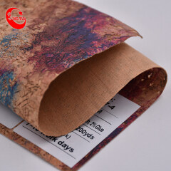 Pu Fabric Synthetic Cork Roll Flower Cork Leather Fabric