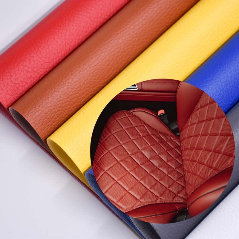 0.8mm soft Automotive Vinyls Embossed Pvc Artificial Faux Leather for Car Seats interior Uphlostery
