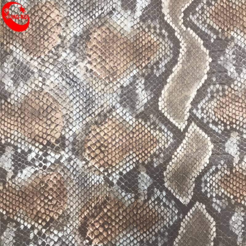 Wholesale New Style Snake design for Garments PU leather