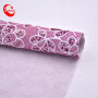 Customizable Chunky Glitter Leather Fabric Roll Embroidery Flower Sequin Fabric Leather For Making Shoes Bag