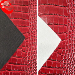 China Supplier Embossed Crocodile Pattern Croc PVC Material Bag Leather Fabric