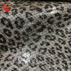 Leopard Printing Foiled Patent PU synthetic leather For Shoes