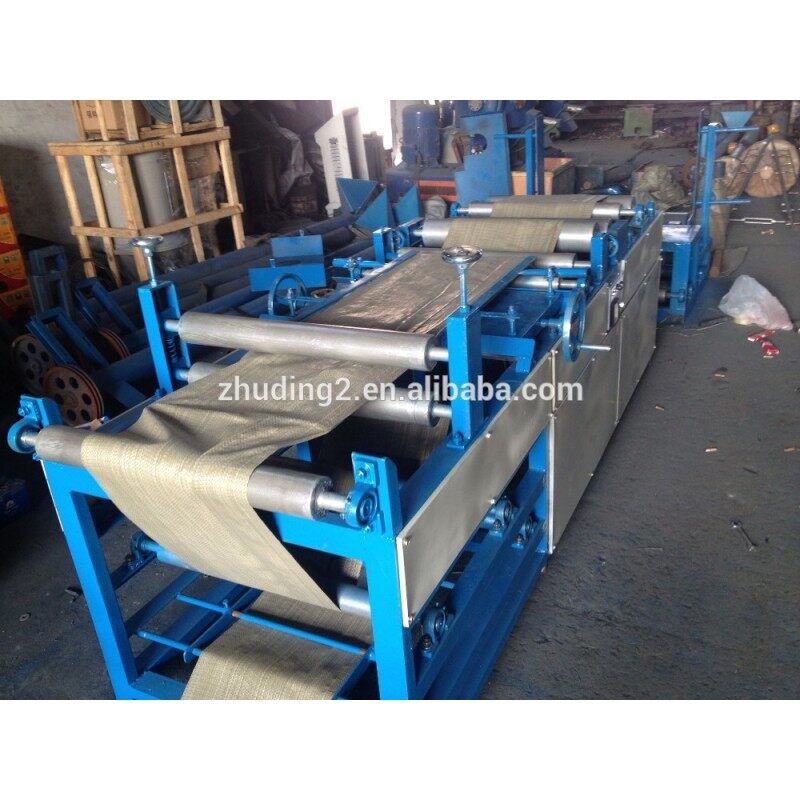 Hot sale automatic PP woven cutting and bottom sewing machine