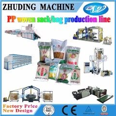 Línea de producción de hilo plano de PP de saco de azúcar tejido PP tejido en telar circular de Zhuding