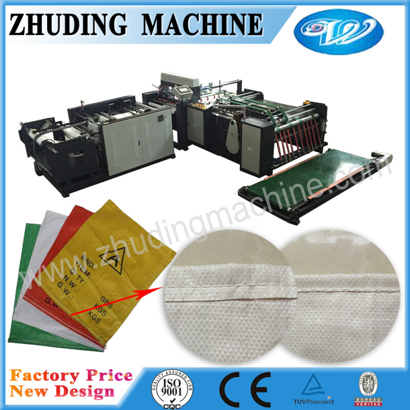 Zhuding fully automatic PP woven cement bag cutting sewing machine
