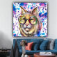 Canvas wall art custom design color cat photo animal picture print modern home decoration painting