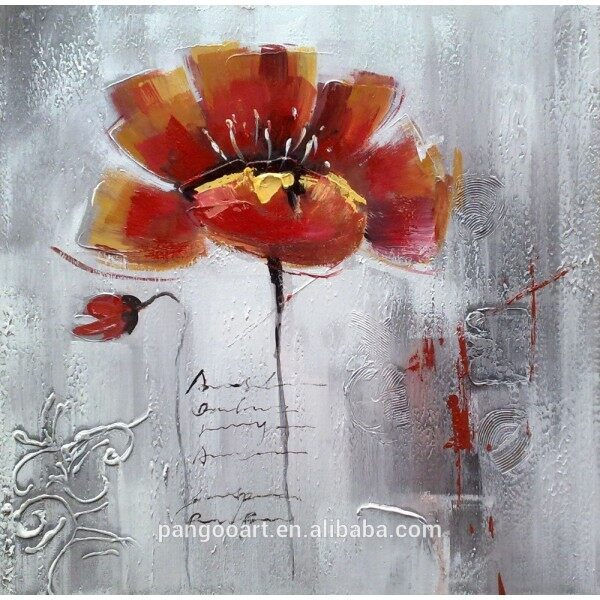 Wholesale Custom Coloring Flower Home Accessories Canvas Painting  handmade Oil Painting  for home decor