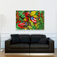 Excellent quality colorful art custom OEM printing frog canvas oil painting painting home hotel decoration