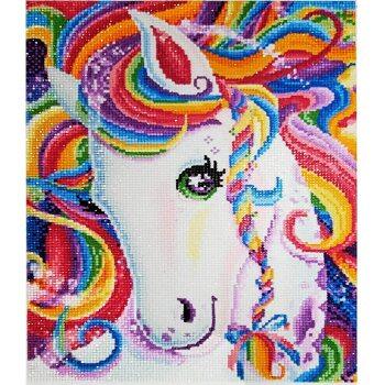 Custom Unicorn Round Crystal Rhinestones Homfun Diamond Painting by Number Colorful 5D Full Drill Painting for Amazon