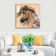 Top fashion running brown horse art home painting, size and logo customized decoration wall painting