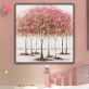 Handmade Wall Decoration  Pink woods  Abstract Canvas Art Oil Painting for living room decor wall decor