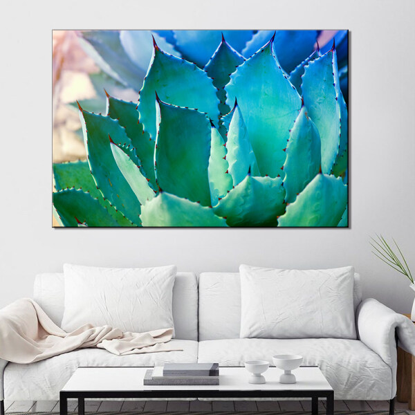 Watercolor Plant Leaves Poster Print Landscape Wall Art Canvas Painting Picture for Living Room Home Decor Cactus Decoration