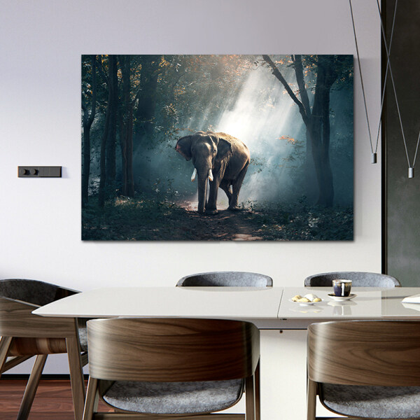 Lost Elephant Modern Frameless Printing Wall Art Home Decoration Oil Painting
