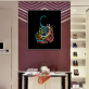High quality custom color handmade oil artworks literal decorative canvas wall painting
