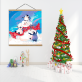 Pangoo Wholesale Custom Christmas Snowman Wall Hanging Framed DIY Painting by numbers set