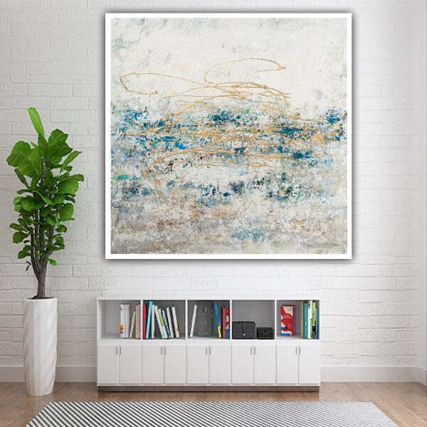 Unframed Design Handmade Abstract 100% Handpainted Oil Painting on Canvas Wall Art Picture for Living Room Bedroom Home Decor
