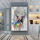 Abstract Modern Canvas Room Wall Art animal colorful Deer Oil Painting Bedroom Decor